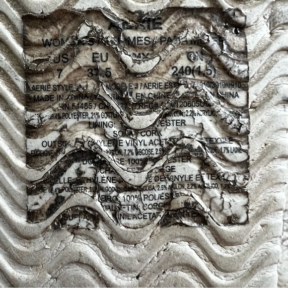 Aerie Resort Twist Detail Slide Sandals Womens Size 7 Vacation Summer Multicolor - Picture 10 of 10